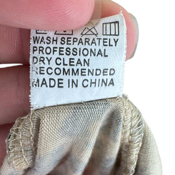 Blooming Jelly Tan Black Leopard Print Lightweight 3/4 Sleeve T-Shirt Size L - Picture 6 of 6